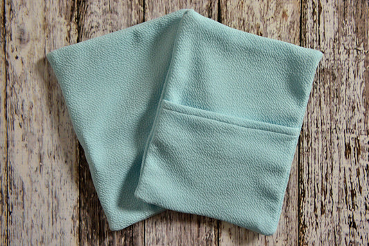 Cover for Mini Pillow - Textured - Light Blue