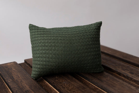 Mini Pillow with Cover - Perforated - Olive